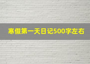 寒假第一天日记500字左右