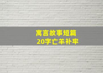 寓言故事短篇20字亡羊补牢