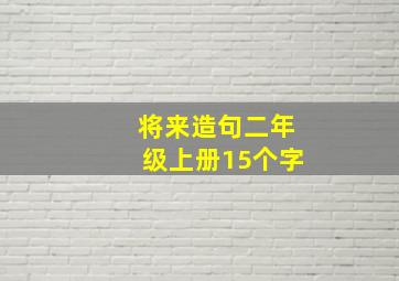 将来造句二年级上册15个字