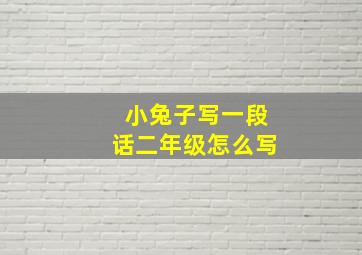 小兔子写一段话二年级怎么写