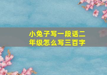 小兔子写一段话二年级怎么写三百字