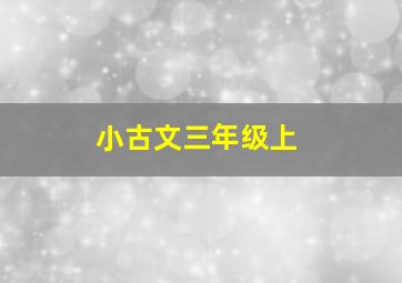 小古文三年级上