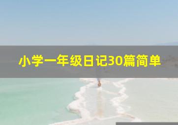 小学一年级日记30篇简单