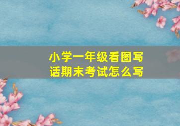 小学一年级看图写话期末考试怎么写