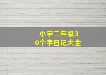 小学二年级30个字日记大全