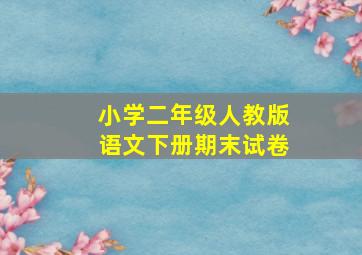 小学二年级人教版语文下册期末试卷