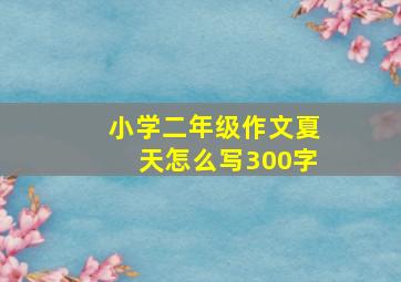 小学二年级作文夏天怎么写300字