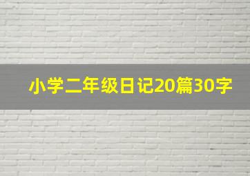 小学二年级日记20篇30字