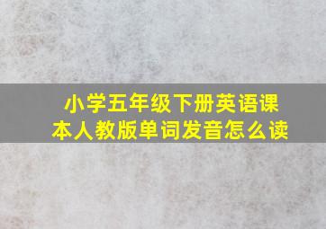 小学五年级下册英语课本人教版单词发音怎么读