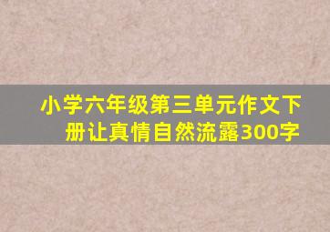 小学六年级第三单元作文下册让真情自然流露300字