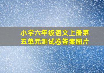 小学六年级语文上册第五单元测试卷答案图片