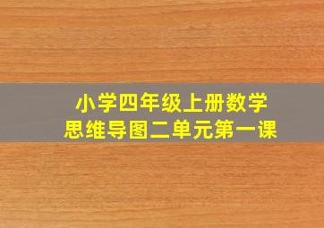 小学四年级上册数学思维导图二单元第一课