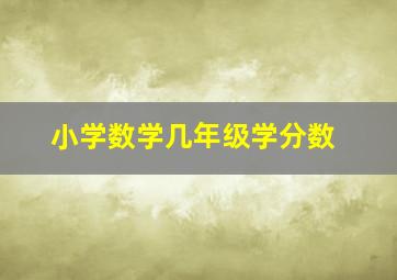 小学数学几年级学分数