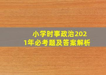 小学时事政治2021年必考题及答案解析