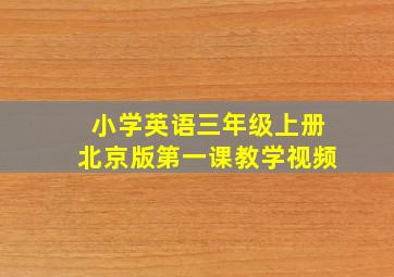 小学英语三年级上册北京版第一课教学视频