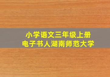 小学语文三年级上册电子书人湖南师范大学