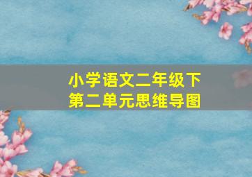 小学语文二年级下第二单元思维导图