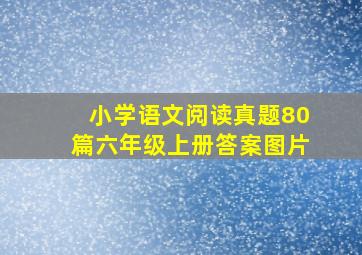 小学语文阅读真题80篇六年级上册答案图片