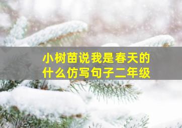 小树苗说我是春天的什么仿写句子二年级