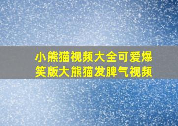 小熊猫视频大全可爱爆笑版大熊猫发脾气视频