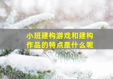 小班建构游戏和建构作品的特点是什么呢