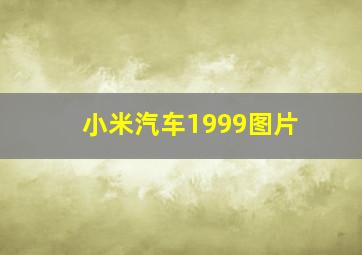 小米汽车1999图片