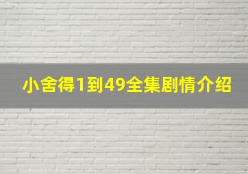 小舍得1到49全集剧情介绍