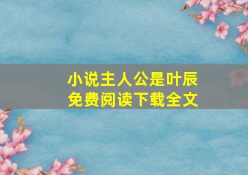 小说主人公是叶辰免费阅读下载全文