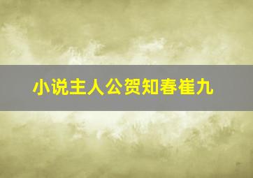 小说主人公贺知春崔九