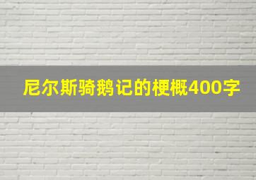 尼尔斯骑鹅记的梗概400字