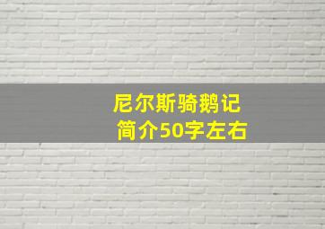 尼尔斯骑鹅记简介50字左右