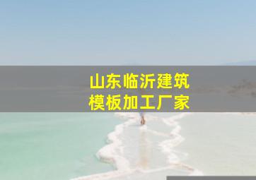 山东临沂建筑模板加工厂家