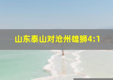 山东泰山对沧州雄狮4:1