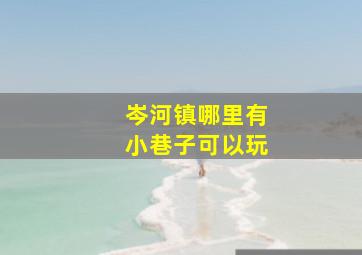 岑河镇哪里有小巷子可以玩