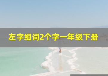 左字组词2个字一年级下册