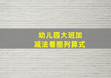 幼儿园大班加减法看图列算式