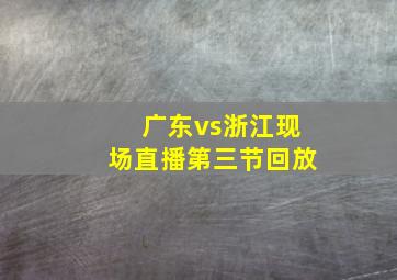 广东vs浙江现场直播第三节回放