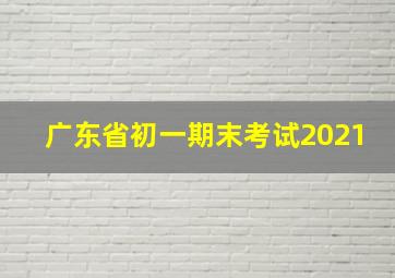 广东省初一期末考试2021