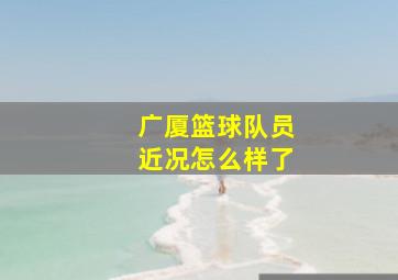 广厦篮球队员近况怎么样了