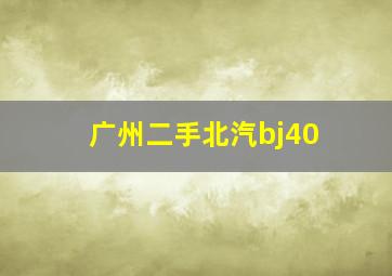 广州二手北汽bj40