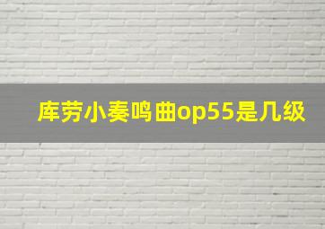 库劳小奏鸣曲op55是几级