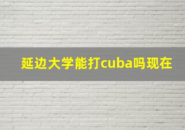 延边大学能打cuba吗现在