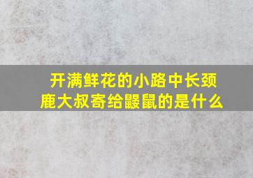 开满鲜花的小路中长颈鹿大叔寄给鼹鼠的是什么