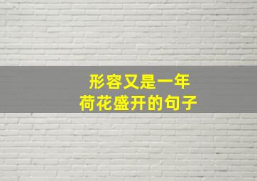 形容又是一年荷花盛开的句子