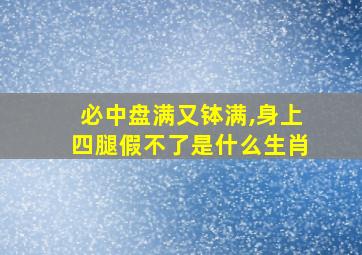 必中盘满又钵满,身上四腿假不了是什么生肖