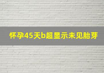 怀孕45天b超显示未见胎芽