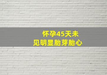 怀孕45天未见明显胎芽胎心