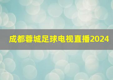 成都蓉城足球电视直播2024