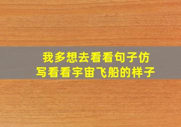 我多想去看看句子仿写看看宇宙飞船的样子