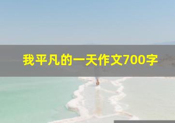 我平凡的一天作文700字